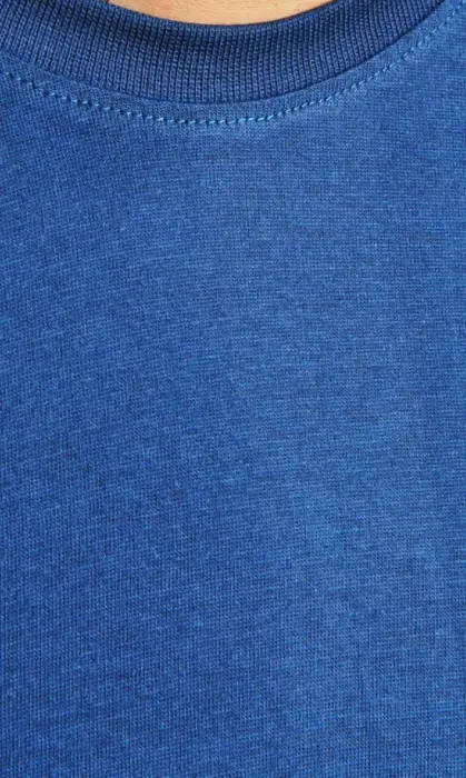 Футболка "Однотонная, синяя" мужская, с коротким рукавом (р-р 48-56)