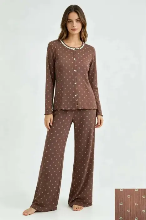 Комплект домашний рубашка и брюки женский (р-р S-XL)
