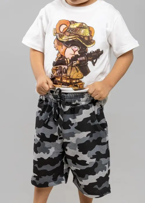 Костюм на мальчика футболка-шорты милитари( р-р 98-122)