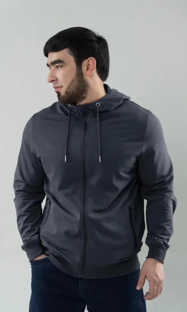 Толстовка на молнии с капюшоном мужская р-р M-XXXL