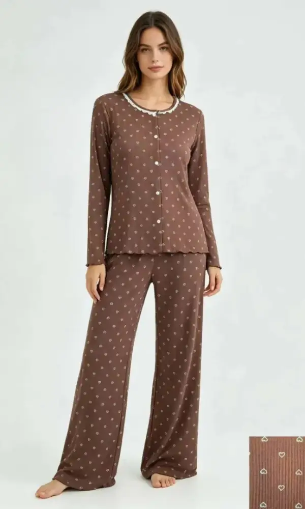 Комплект домашний рубашка и брюки женский (р-р S-XL)