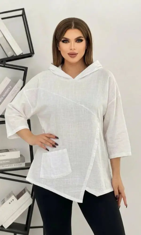 Туника с капюшоном женская летняя (р-р 52-58)
