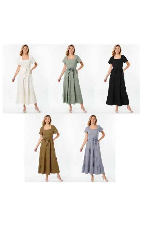 Платье с поясом летнее женское (р-р 46-52)