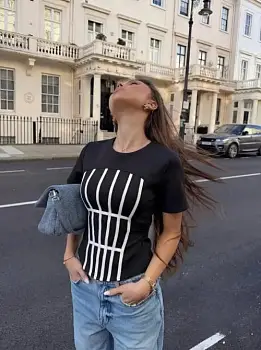 Футболка с корсетным эффектом женская (р-р 42-44)