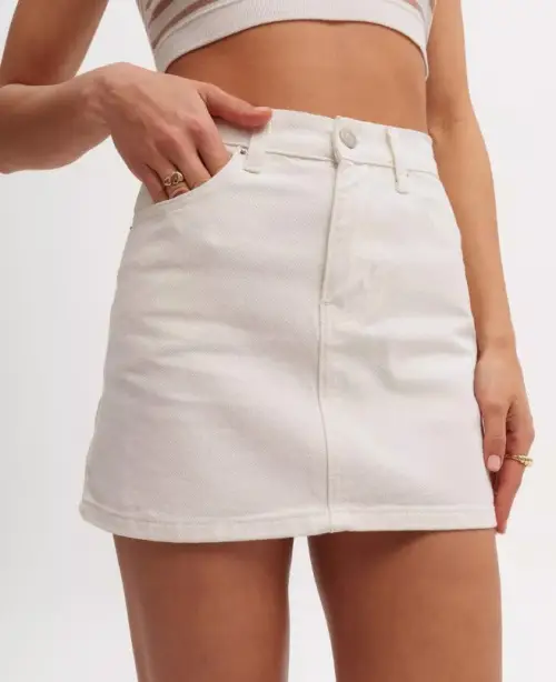 Короткая юбка джинсовая с высокой талией (р-р 42-50)
