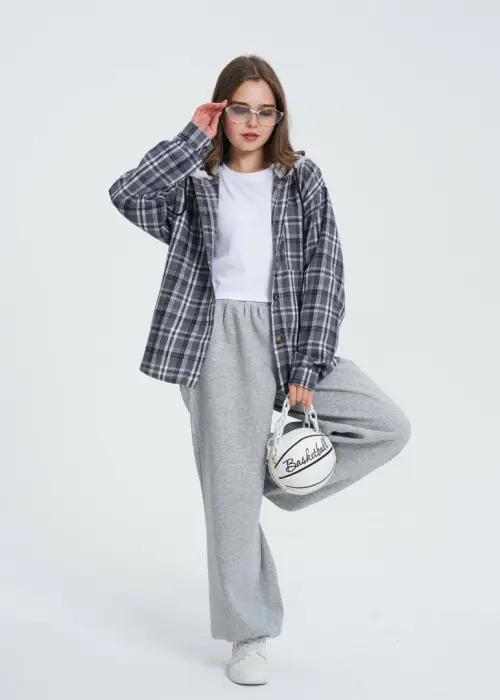 Рубашка двойка в клетку для девочки р-р 36-44