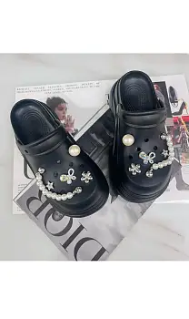 Резиновые сабо на платформе женские (р-р 36-41)