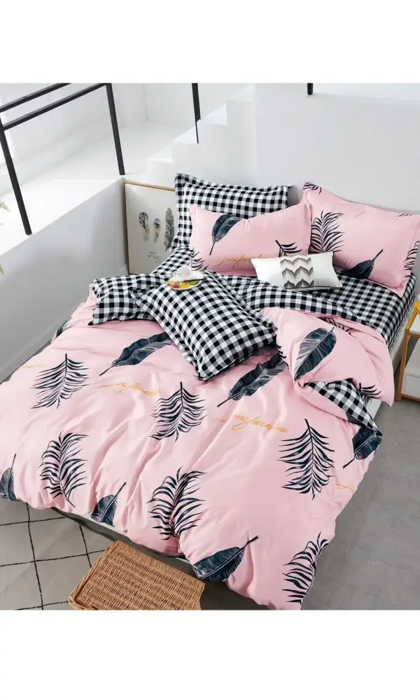 Комплект постельного белья с принтом, поплин (Семейный)