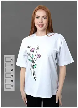 Футболка женская с принтом р-р 42-52