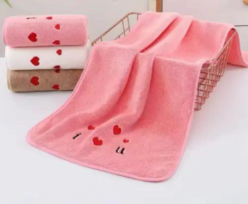 Полотенце кухонное из микрофибры сердечки (35х75)