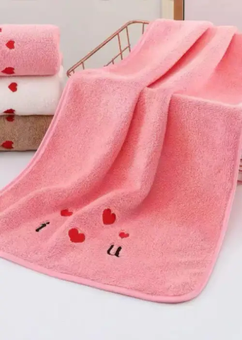 Полотенце кухонное из микрофибры сердечки (35х75)
