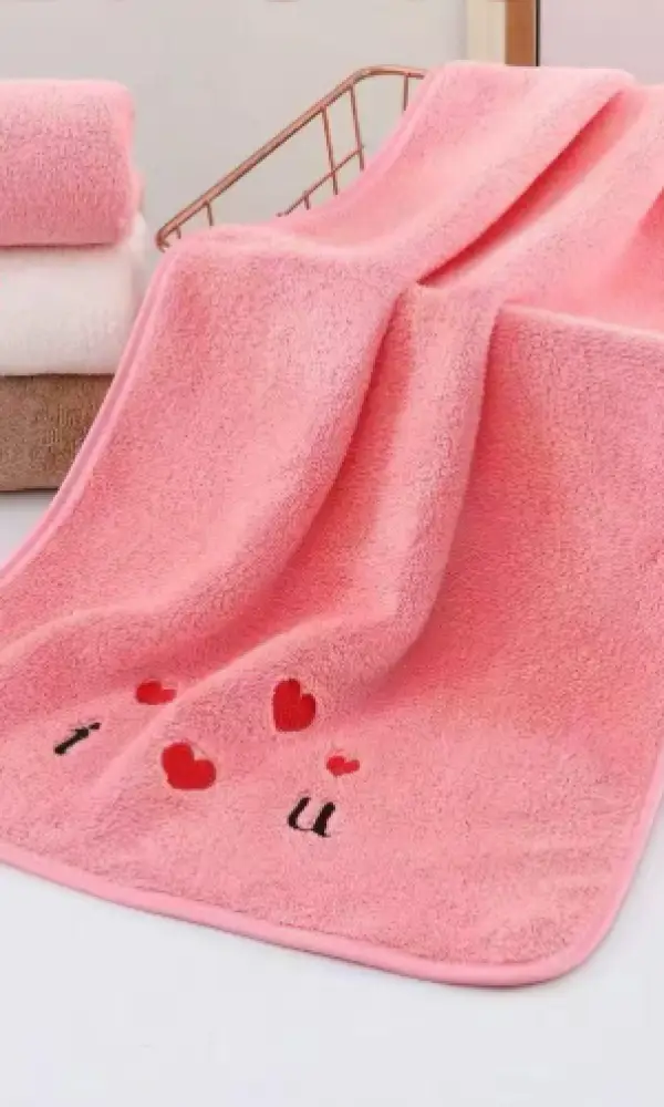 Полотенце кухонное из микрофибры сердечки (35х75)