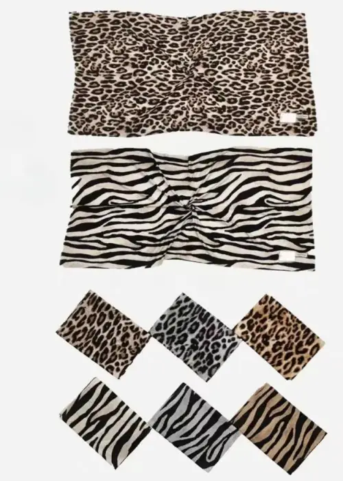 Платок кашемировый леопард (190*90)