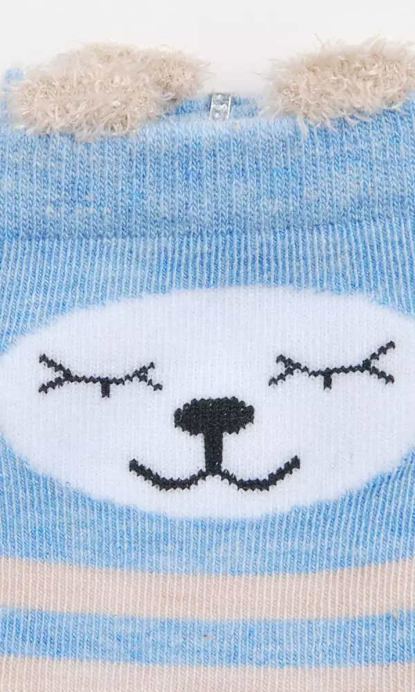 Носки "С ушками", с принтом, для мальчика (4-10 лет)