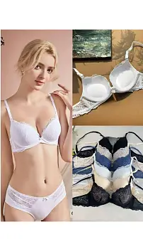 Комплект белья бюстгальтер пуш-ап и трусы (80-95С)