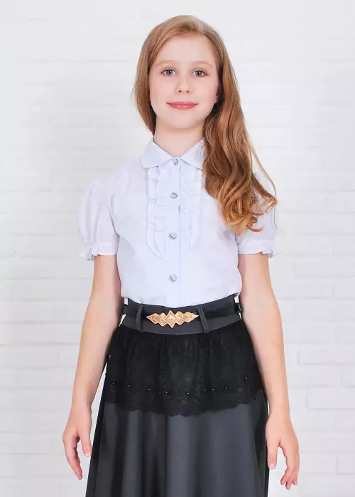 Блуза для девочки с коротким рукавом