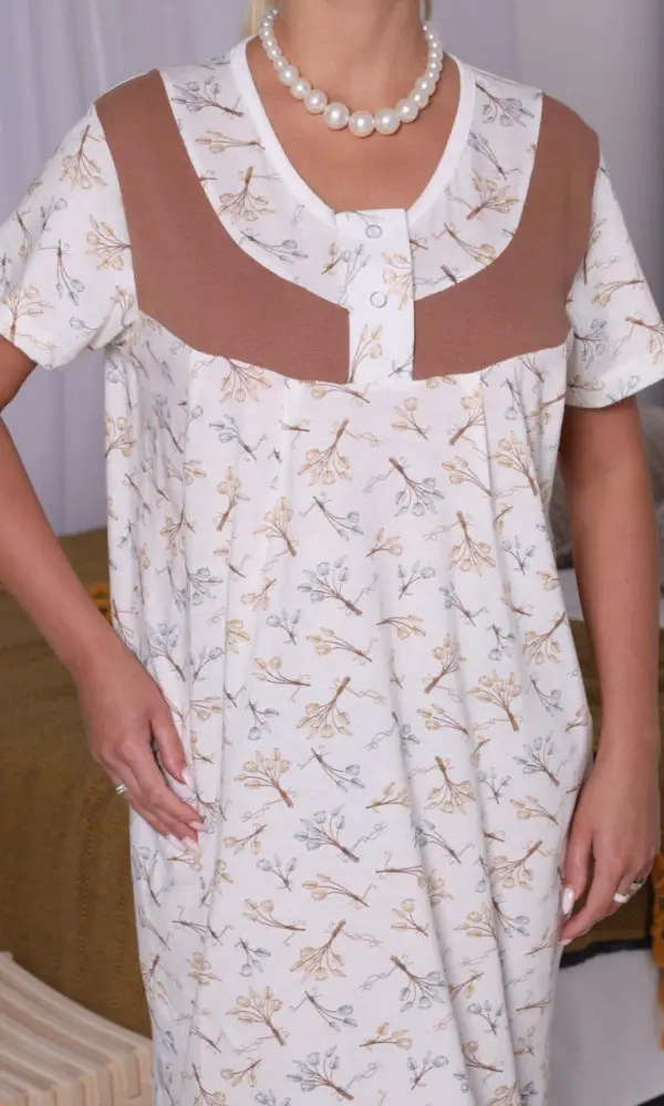 Ночная хлопковая сорочка женская р-р 48-56