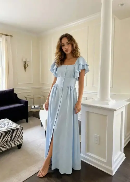 Платье-сарафан на пуговицах, женское (р-р 42-44)