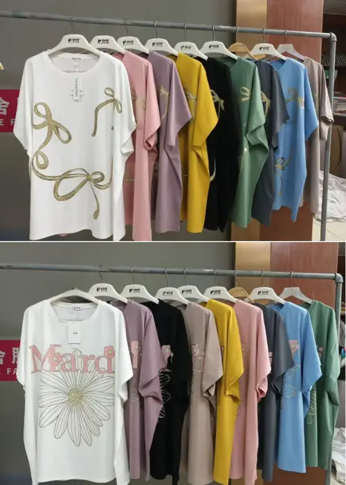 Женская трикотажная футболка большого размера оверсайз (р-р единый)