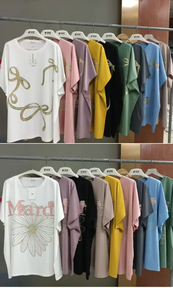 Женская трикотажная футболка большого размера оверсайз (р-р единый)