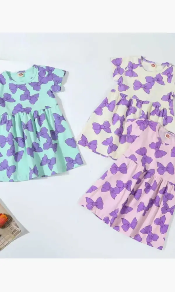 Платье с коротким рукавом летнее для девочки (р-р 80-120)