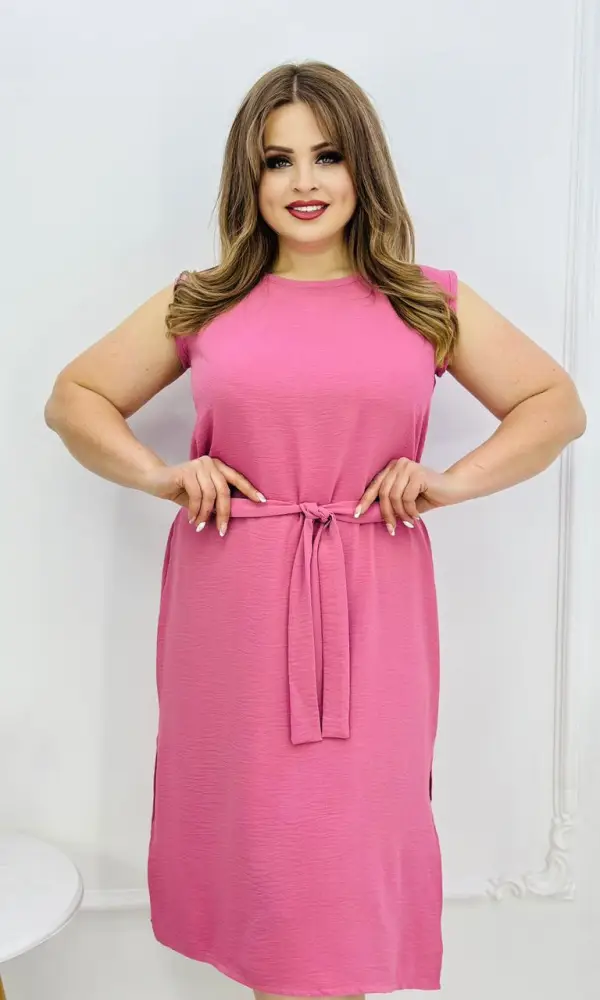 Платье летнее без рукавов с разрезами ( р-р 46-56)