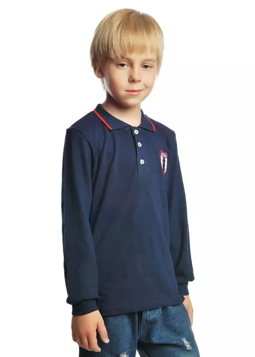 Поло для мальчика с длинным рукавом (6-10 лет)