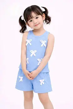 Костюм майка-шорты с бантиками для девочки (р-р 20-28)