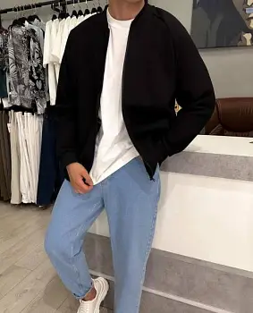 Бомбер на молнии мужской р-р M-3XL