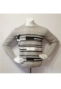 Джемпер мужской вязаный с принтом р-р 48-56