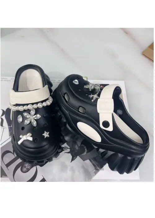 Резиновые сабо женские на платформе (р-р 36-41)