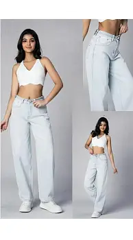 Джинсы багги с бахромой женские (р-р 25-30)