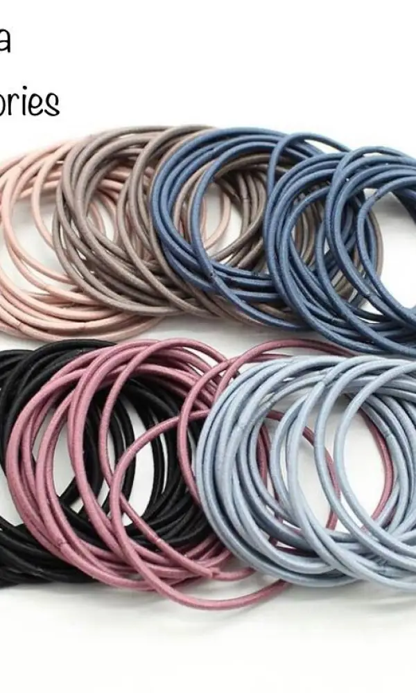 Тонкие резинки в ассортименте цветов 
