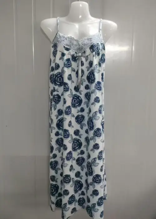 Сорочка ночная на бретелях длинная женская (р-р 50-58)