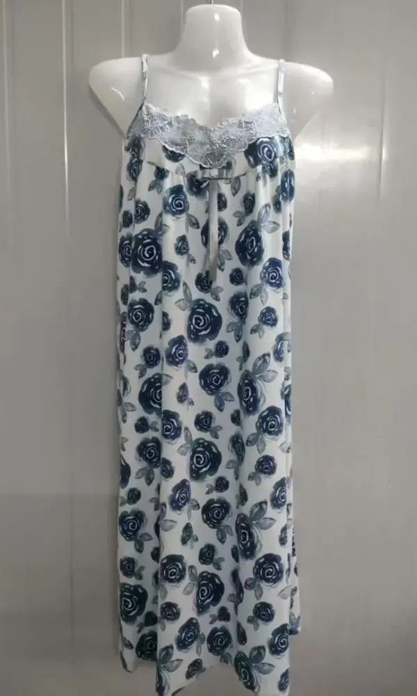 Сорочка ночная на бретелях длинная женская (р-р 50-58)