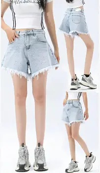 Шорты с бахромой и стразами женские (р-р 25-30)