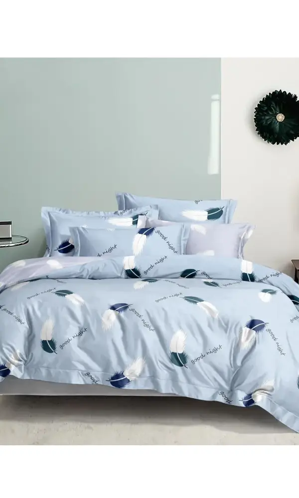 Комплект постельного белья с принтом, поплин (Семейный)