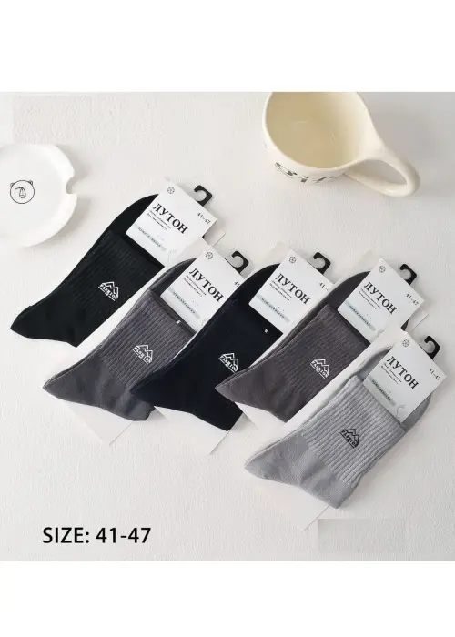 Мужские носки трикотажные с надписью (р-р 41-47)