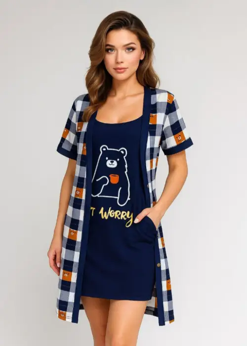 Комплект домашний сорока-халат р-р 48-56