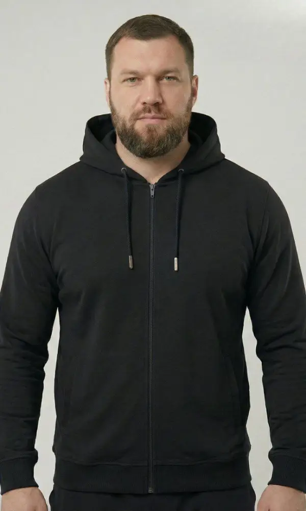Толстовка на молнии мужская большие размеры 58-66