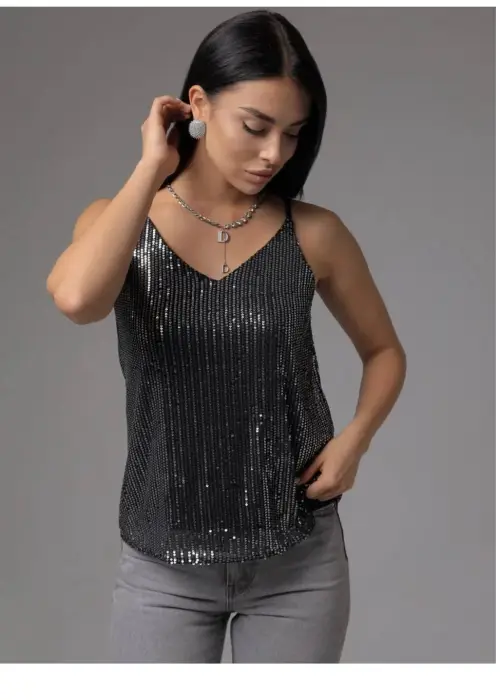Топ с пайетками женский (р-р 42-48)