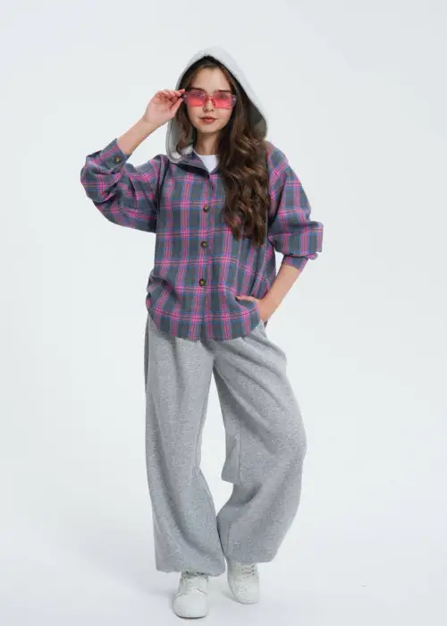 Спортивный костюм для девочки рубашка с капюшоном и брюки р-р 36-44