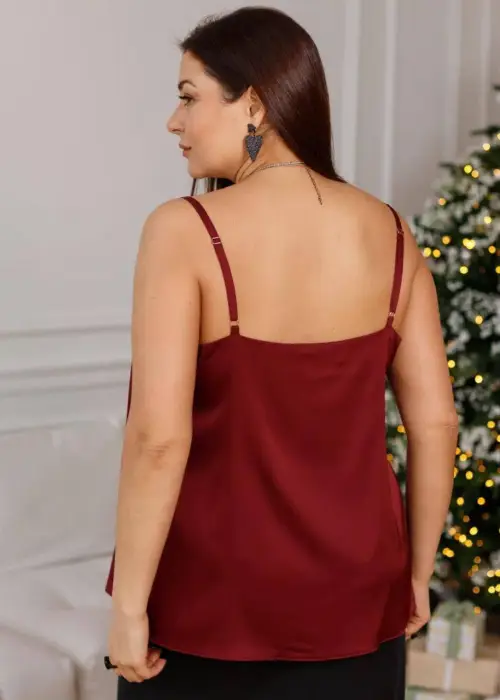 Топ шёлковый на тонких бретелях р-р 50-56