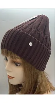 Шапка осенняя-весенняя женская вязаная (р-р 55-58)