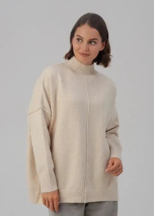 Свитер оверсайз с горлом р-р 48-58