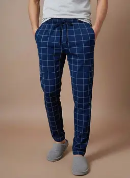 Брюки домашние в клетку мужские р-р 48-56