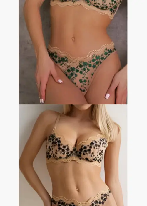 Комплект нижнего белья с вышивкой р-р 42-46