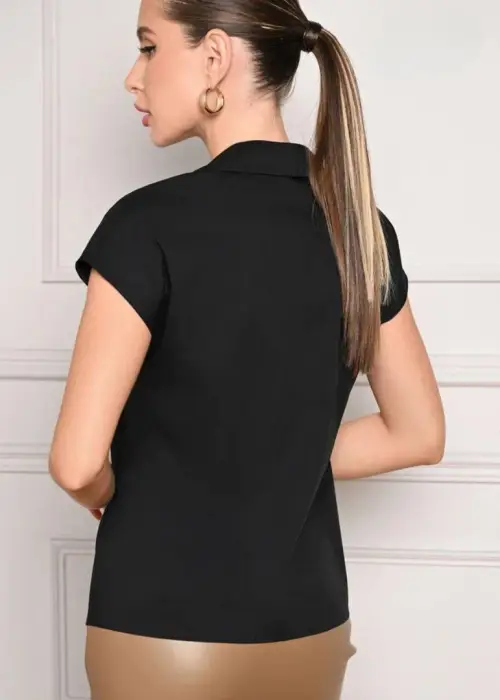 Блузка-рубашка женская с коротким рукавом р-р 50-56