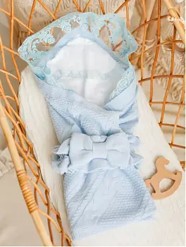 Конверт на выписку (одеяло, уголок, распашонка, шапка, повязка)