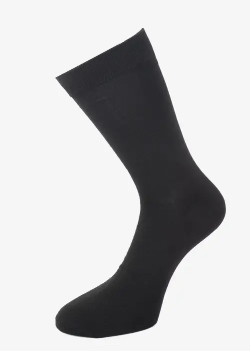  Носки мужские (высокие), однотонные: черные
